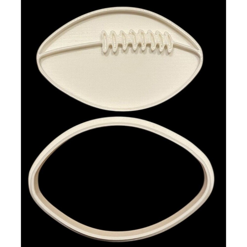 3D Printed Cookie Cutter - 3.2" Football #1006